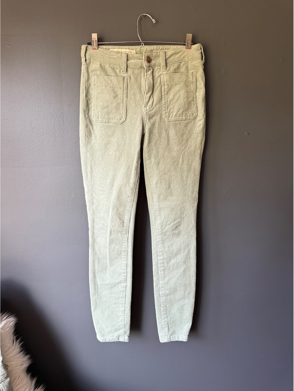 Pilcro and the Letterpress Light Green Corduroy Pants